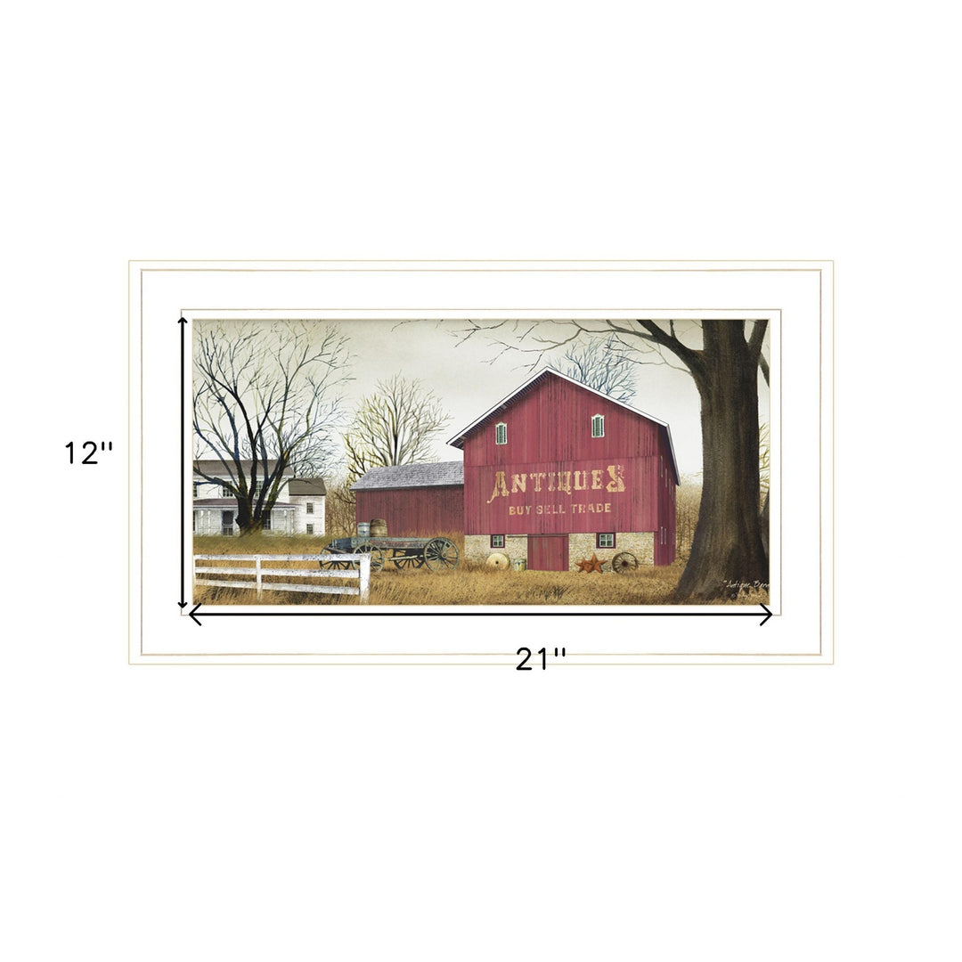 Antique Barn 5 White Framed Print Wall Art