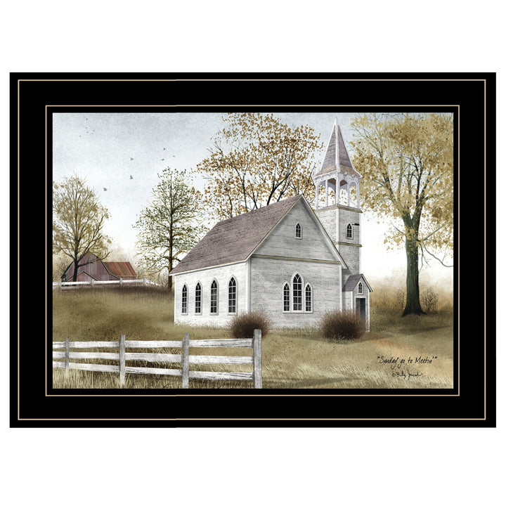 Sunday Go To Meetin 3 Black Framed Print Wall Art