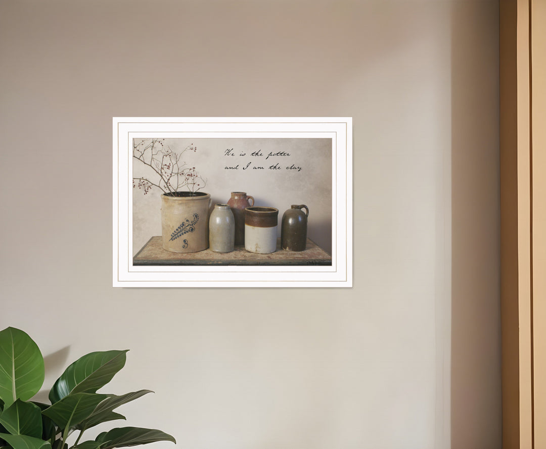 He is the Potter 1 White Framed Print Wall Art