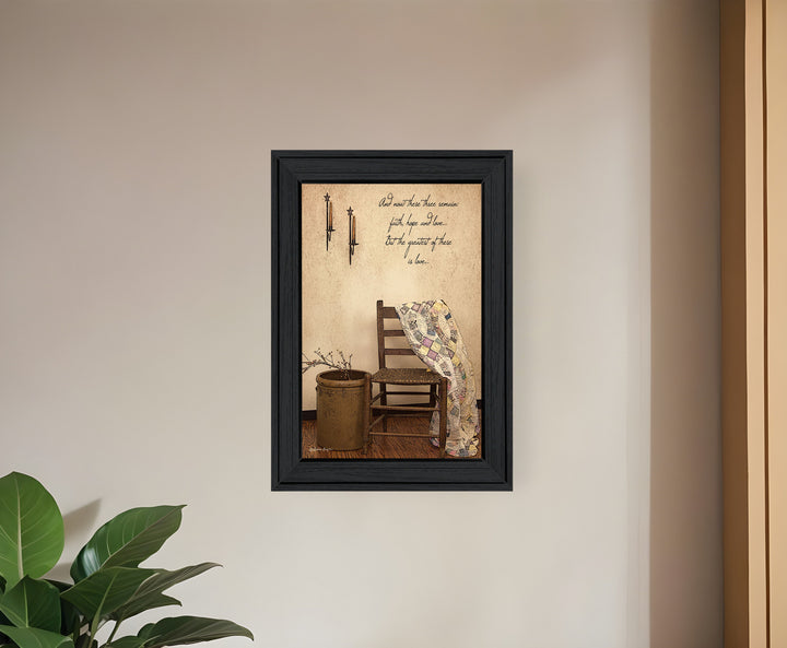 These Three Remain 2 Black Framed Print Wall Art