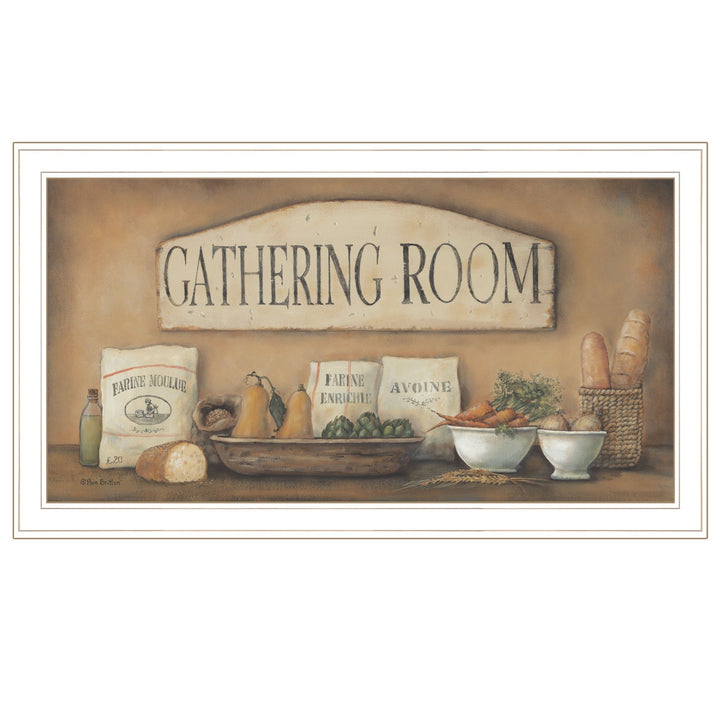 Gathering Room 1 White Framed Print Kitchen Wall Art