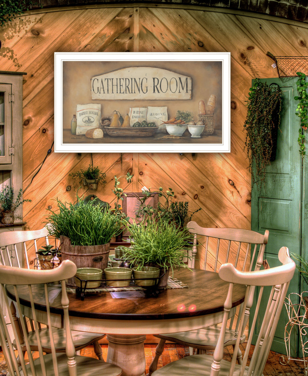 Gathering Room 1 White Framed Print Kitchen Wall Art