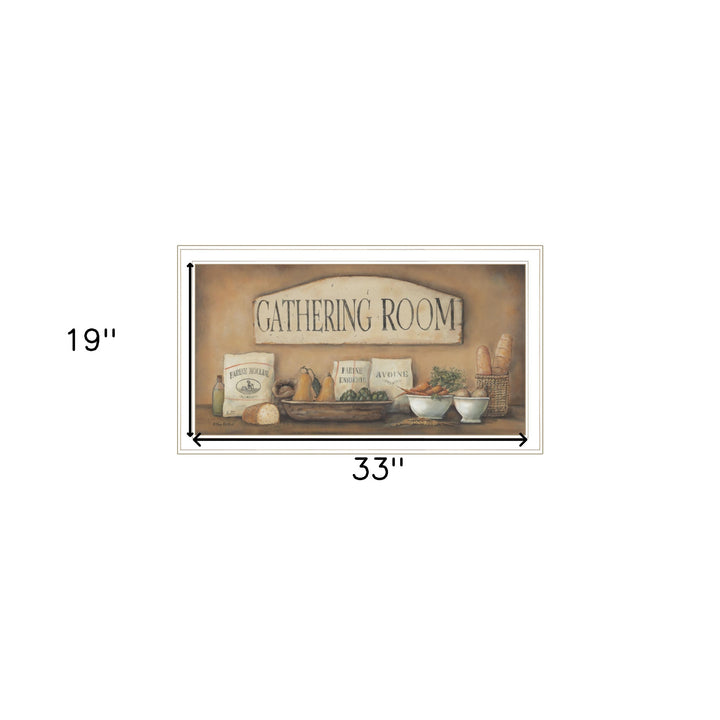 Gathering Room 1 White Framed Print Kitchen Wall Art