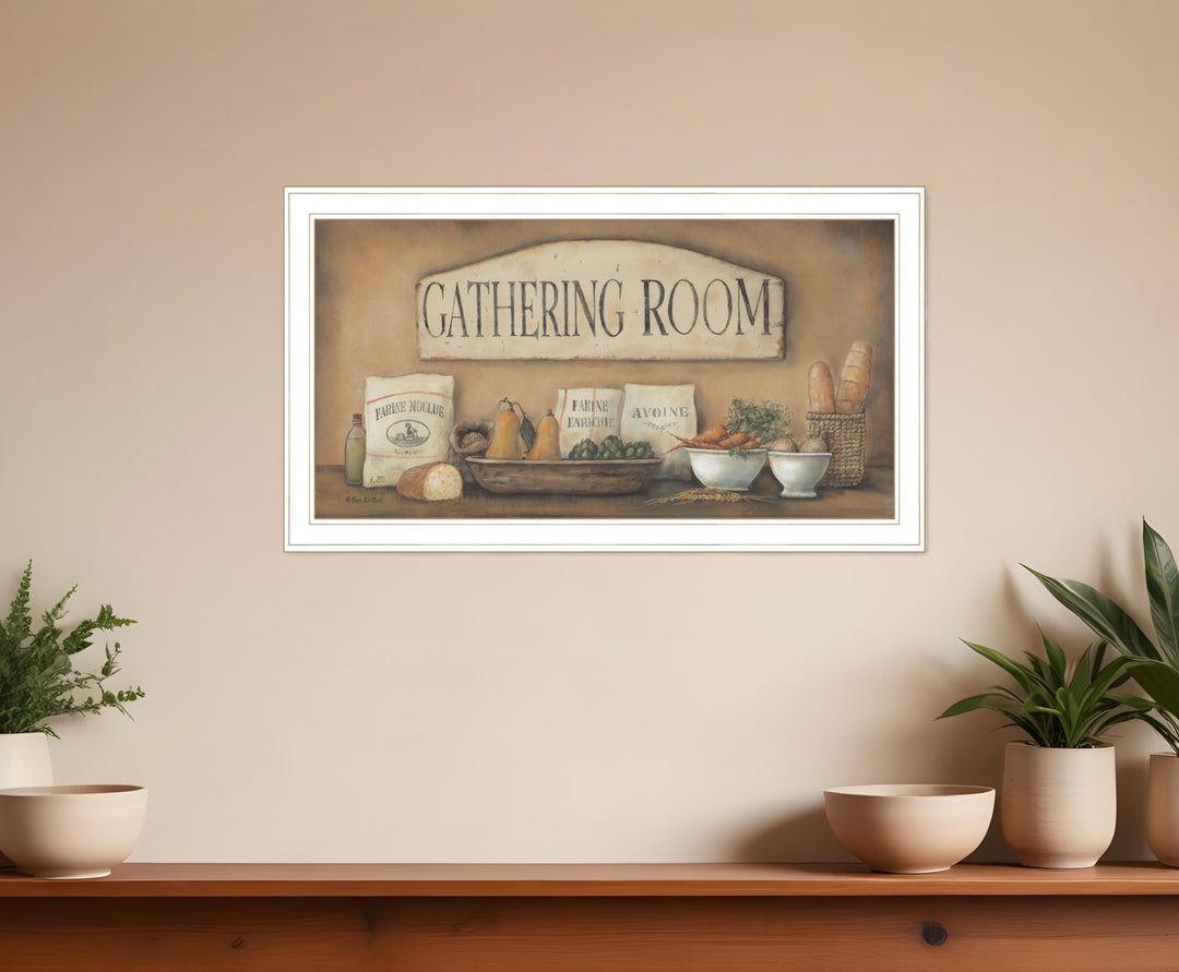 Gathering Room 1 White Framed Print Kitchen Wall Art