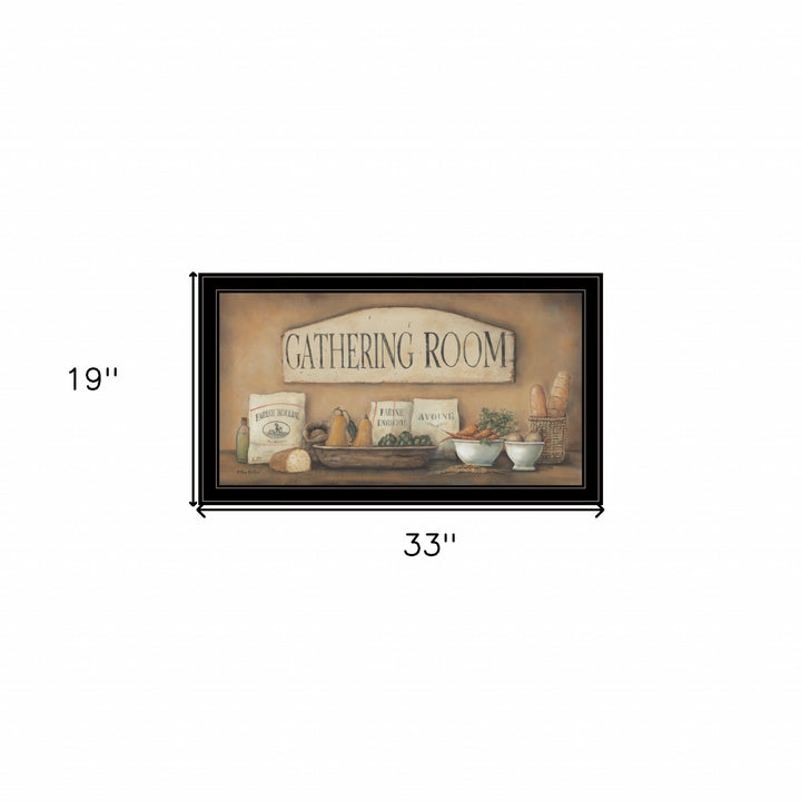 Gathering Room 2 Black Framed Print Kitchen Wall Art