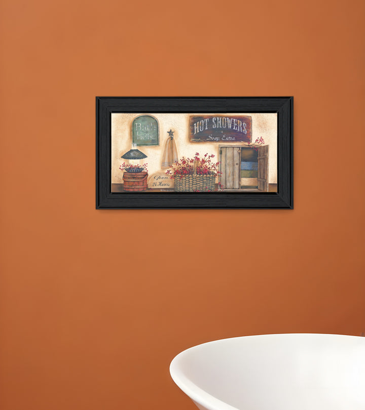 Bath House Collection 2 Black Framed Print Bathroom Wall Art