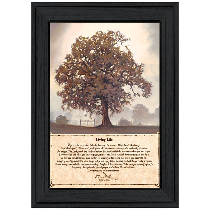 Living Life 6 Black Framed Print Wall Art