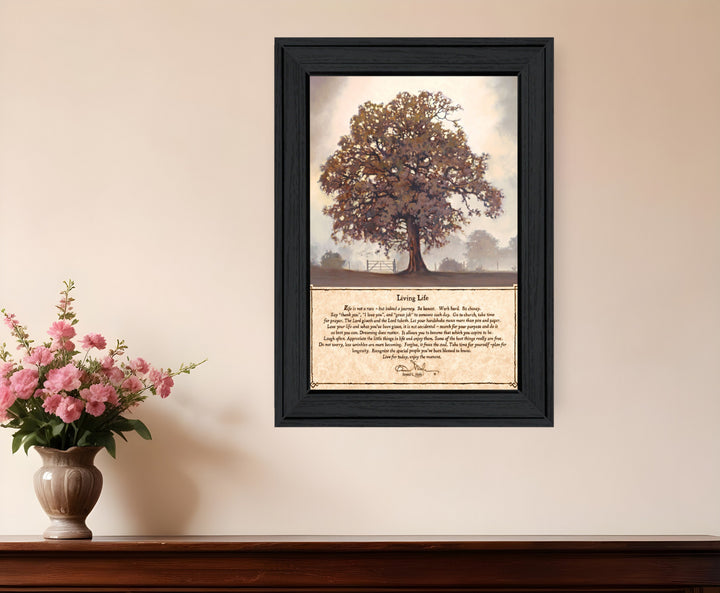 Living Life 6 Black Framed Print Wall Art