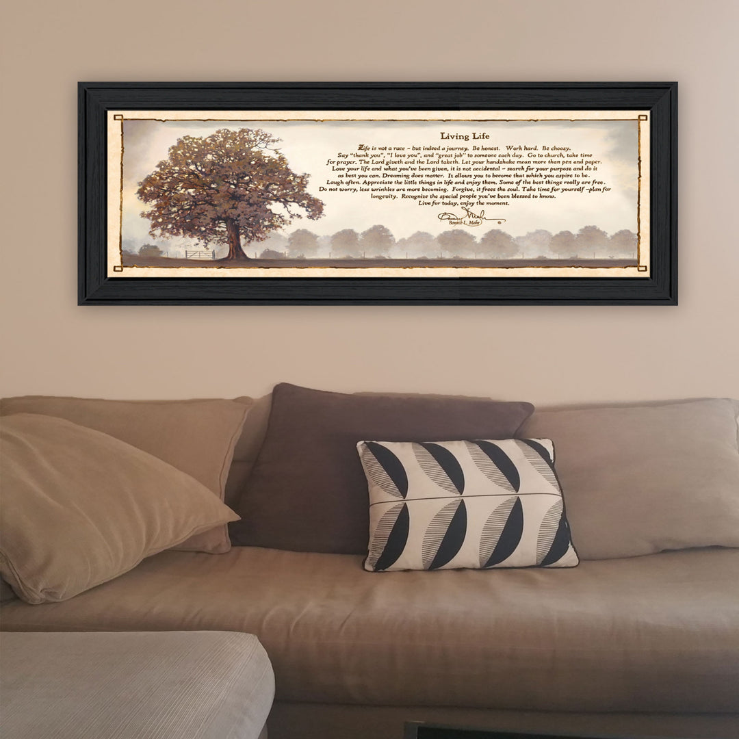 Living Life 11 Black Framed Print Wall Art