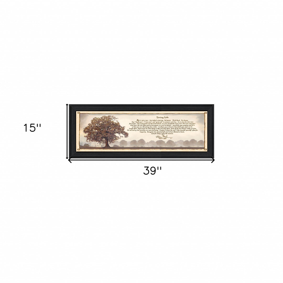 Living Life 11 Black Framed Print Wall Art