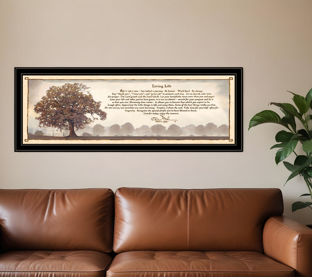 Living Life 12 Black Framed Print Wall Art