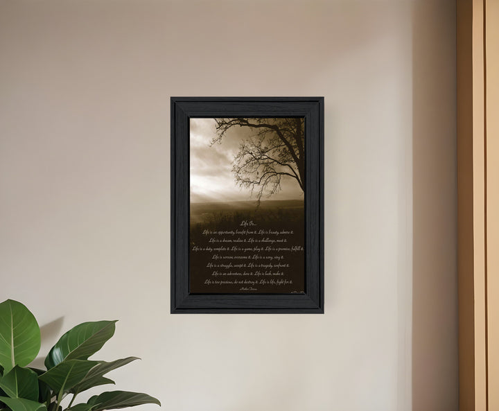 Life is 3 Black Framed Print Wall Art