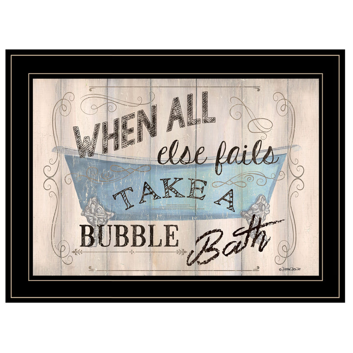 Take A Bubble Bath 2 Black Framed Print Bathroom Wall Art