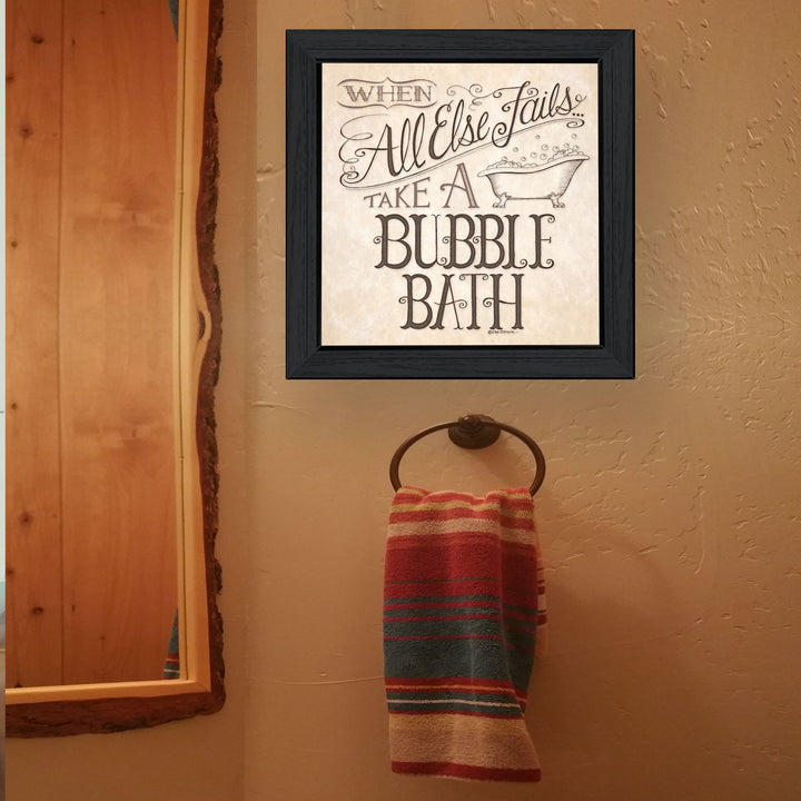 When All Else Fails 4 Black Framed Print Bathroom Wall Art