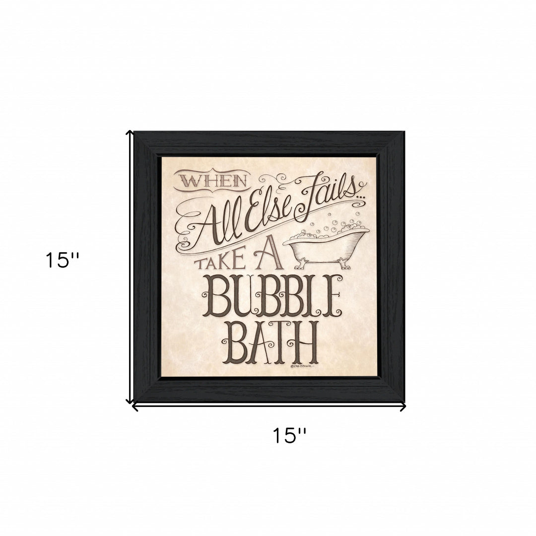 When All Else Fails 4 Black Framed Print Bathroom Wall Art