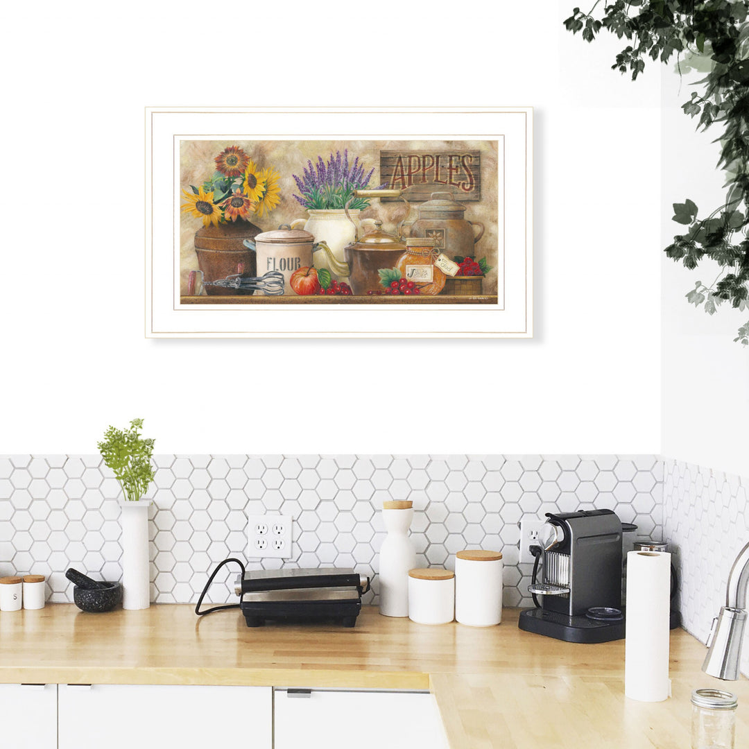 Antique Kitchen 4 White Framed Print Kitchen Wall Art