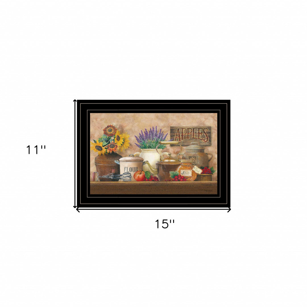 Antique Kitchen 2 Black Framed Print Kitchen Wall Art