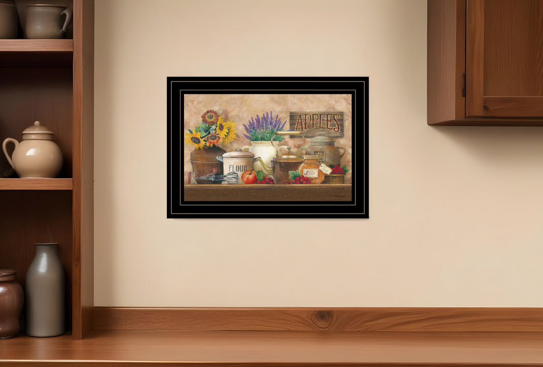 Antique Kitchen 2 Black Framed Print Kitchen Wall Art