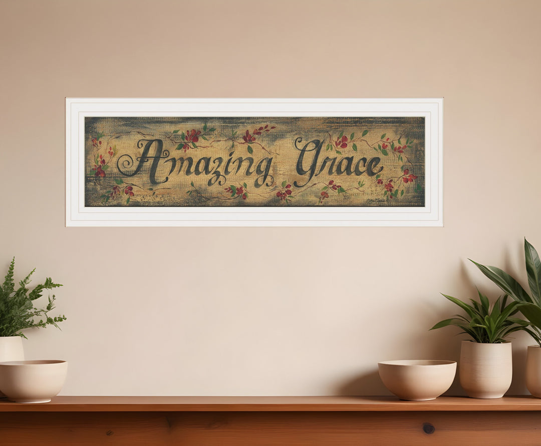 Amazing Grace 11 White Framed Print Wall Art