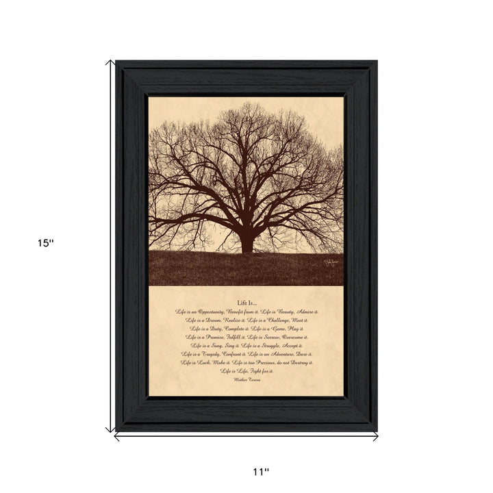 Life Is 6 Black Framed Print Wall Art