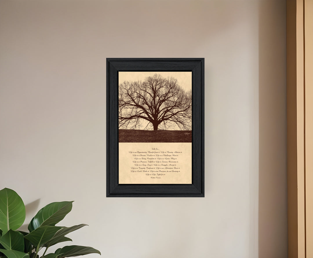 Life Is 6 Black Framed Print Wall Art