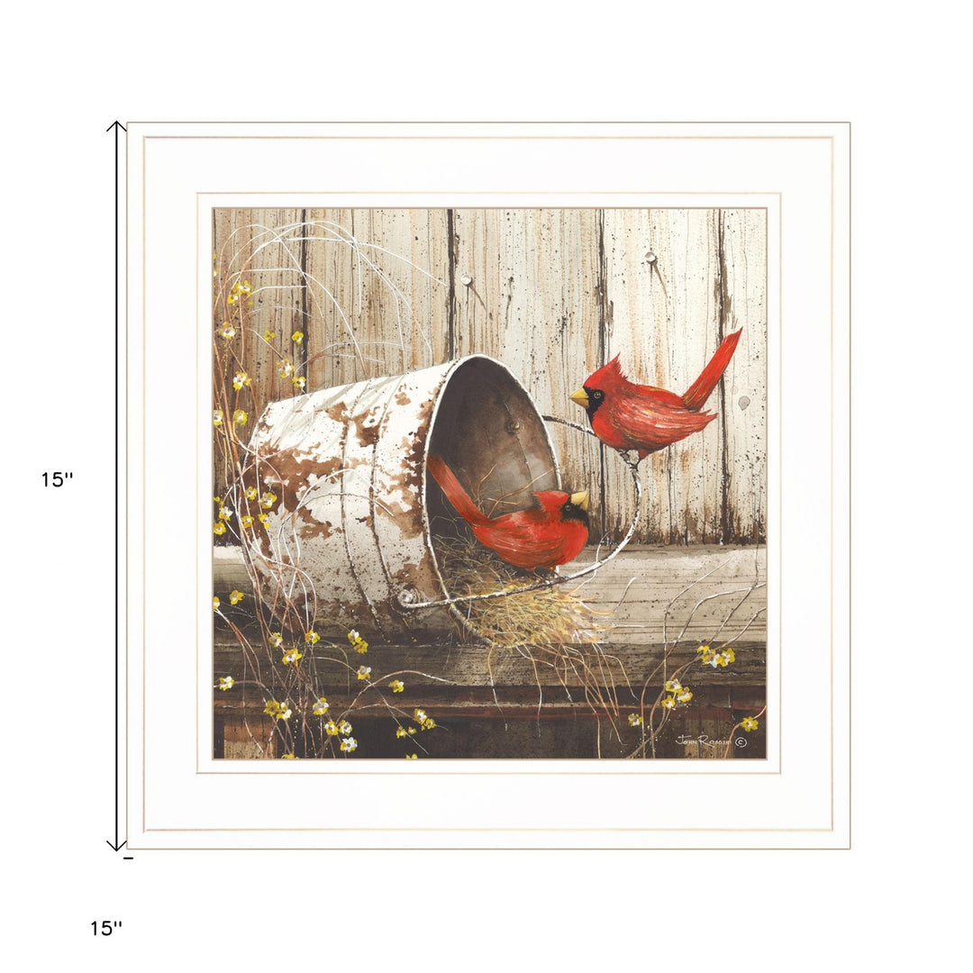 Playing Around 15x15 White Framed Print Wall Art