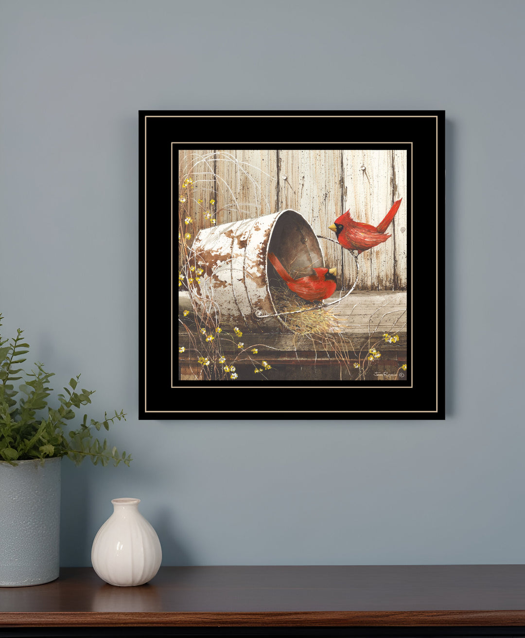 Playing Around 15x15 Black Framed Print Wall Art