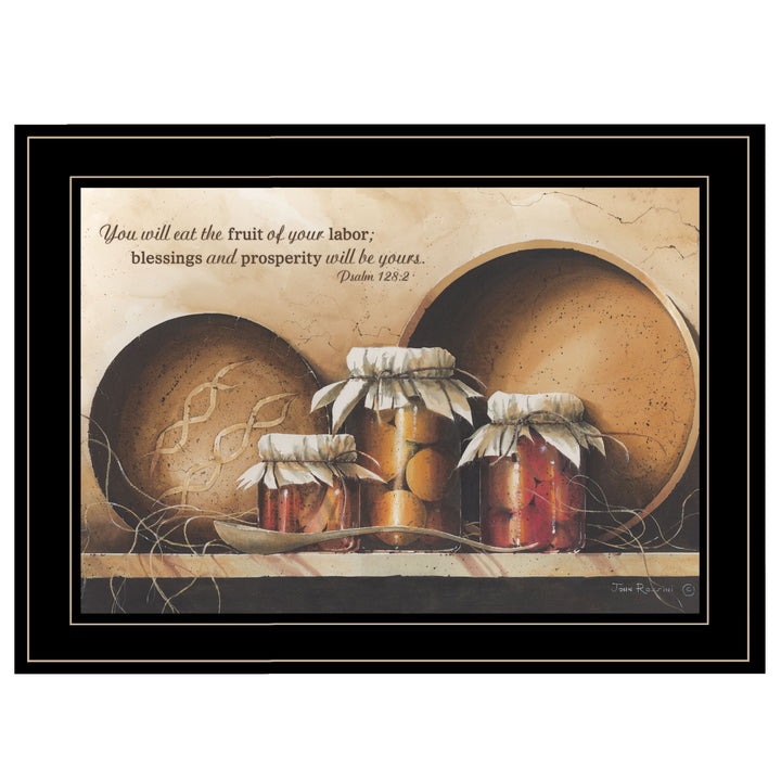 Blessings and Prosperity 3 Black Framed Print Wall Art