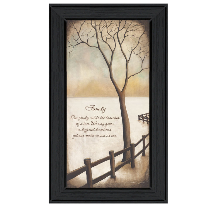 Family 7 Black Framed Print Wall Art