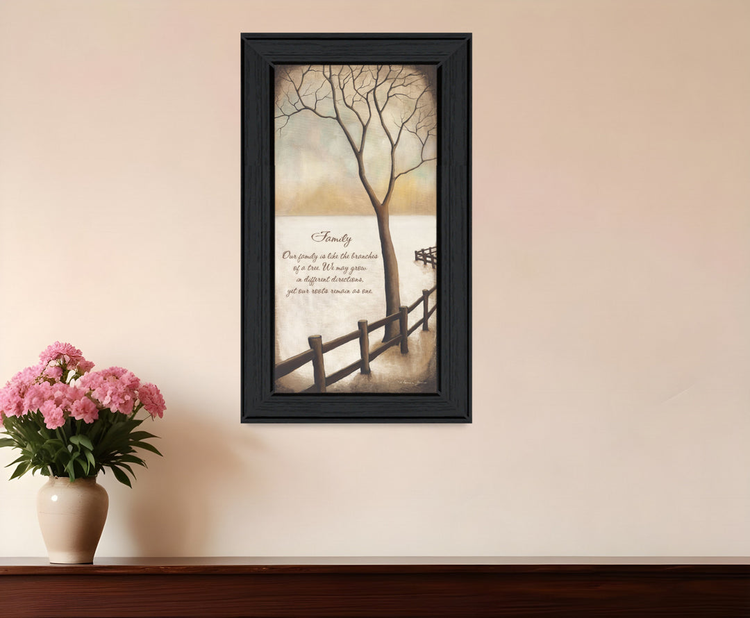 Family 7 Black Framed Print Wall Art