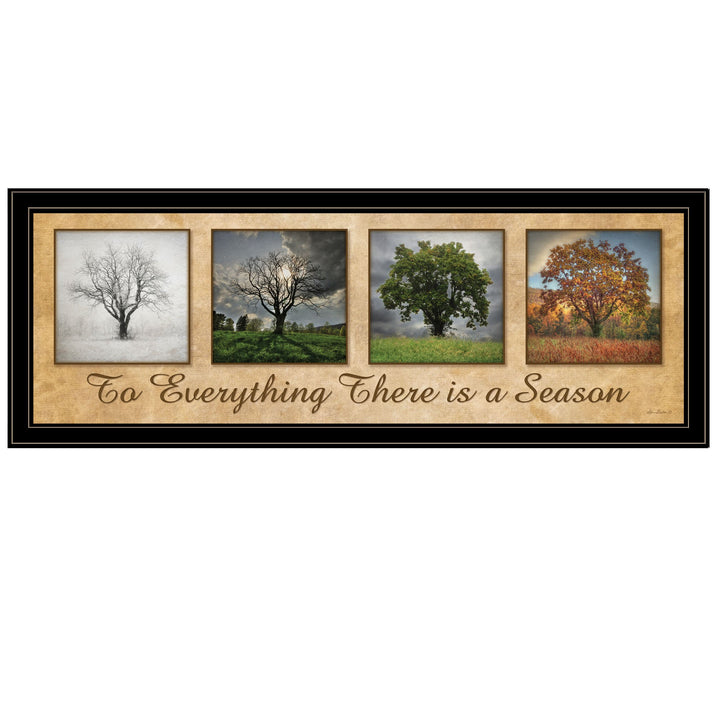 There is a Season Big Trees Black Framed Print Wall Art