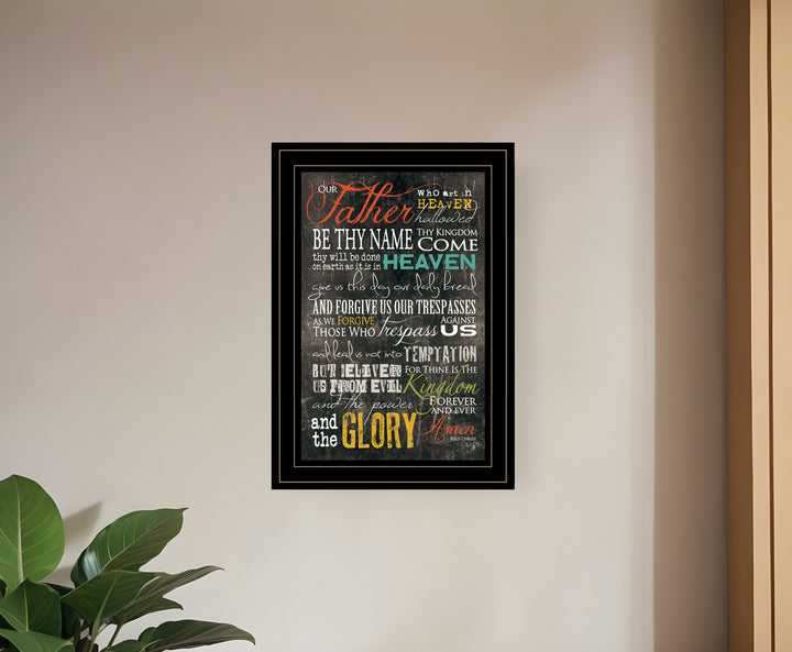 The Lords Prayer 4 Black Framed Print Wall Art