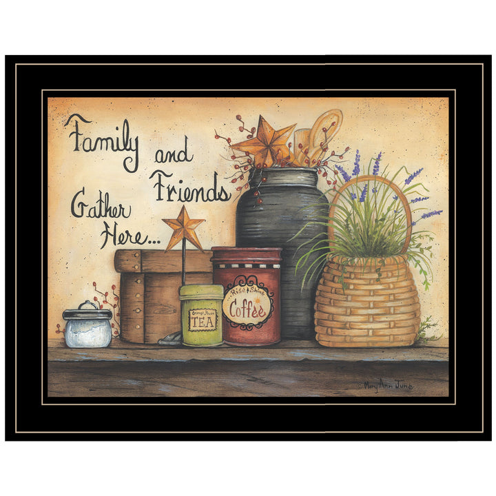 Family and Friends 4 Black Framed Print Wall Art