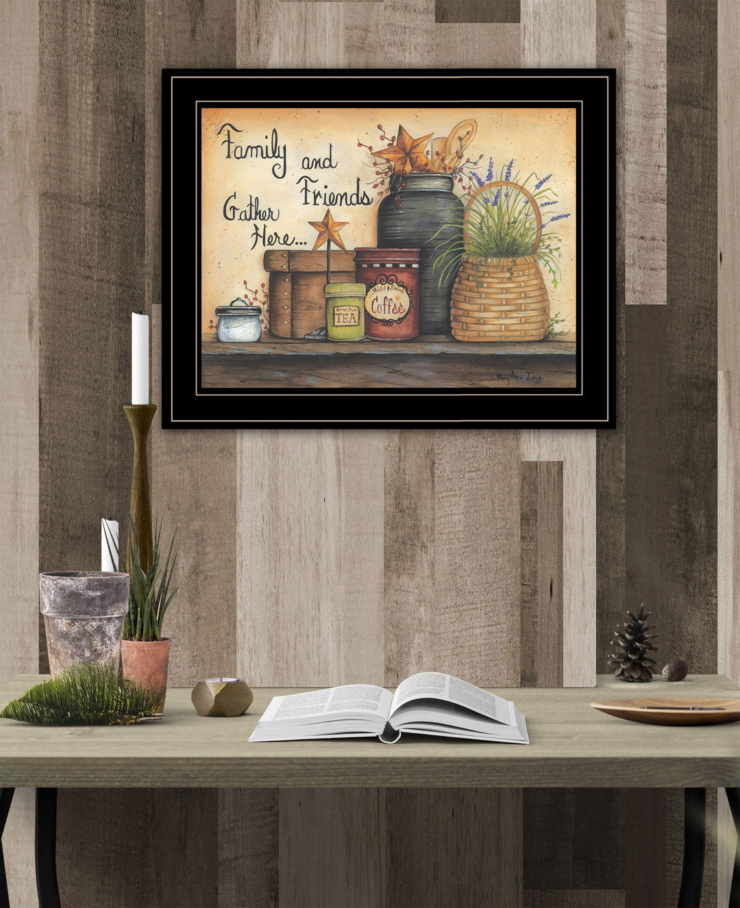 Family and Friends 4 Black Framed Print Wall Art