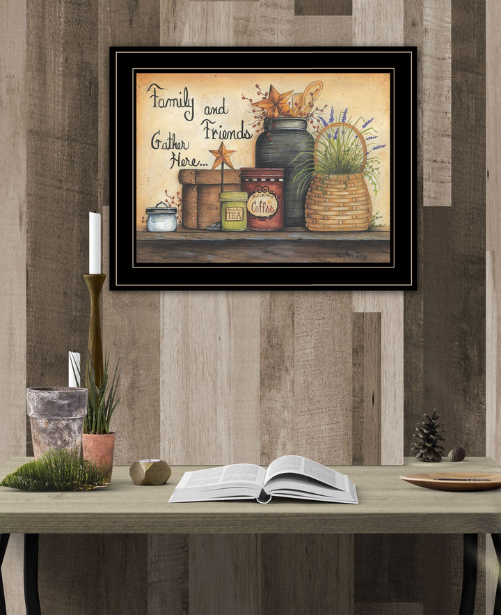 Family and Friends 4 Black Framed Print Wall Art