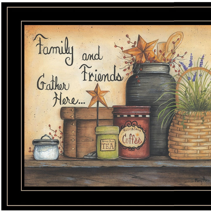 Family and Friends 4 Black Framed Print Wall Art