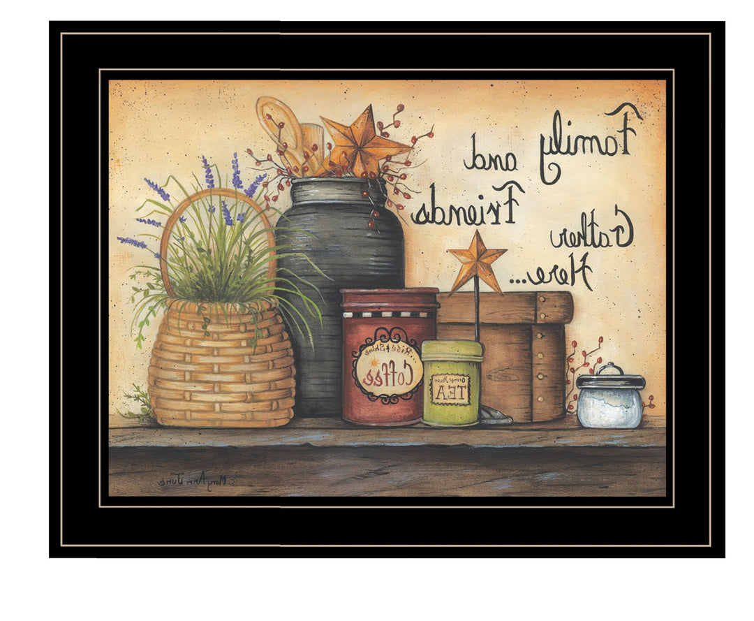 Family and Friends 4 Black Framed Print Wall Art