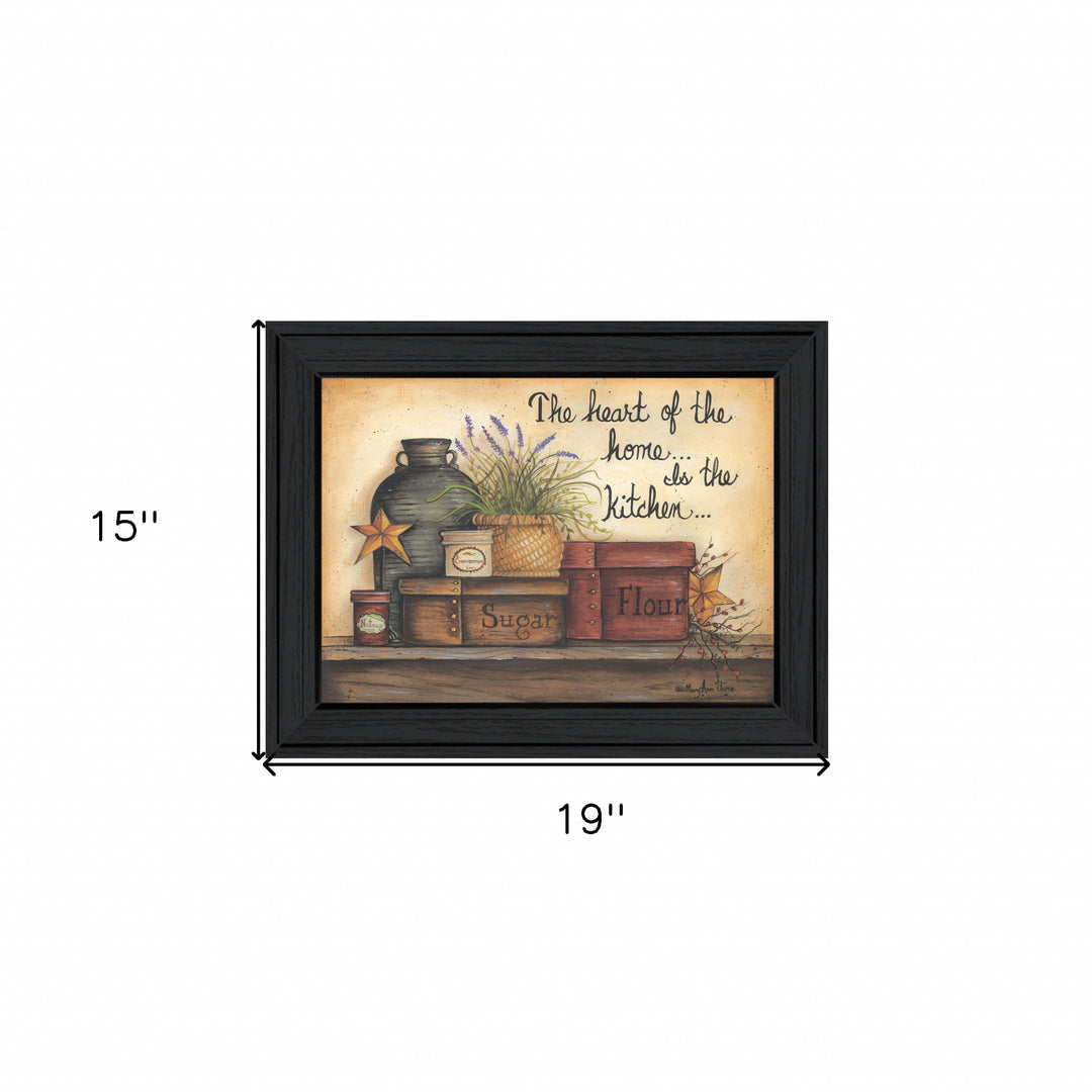 Heart of the Home 7 Black Framed Print Kitchen Wall Art