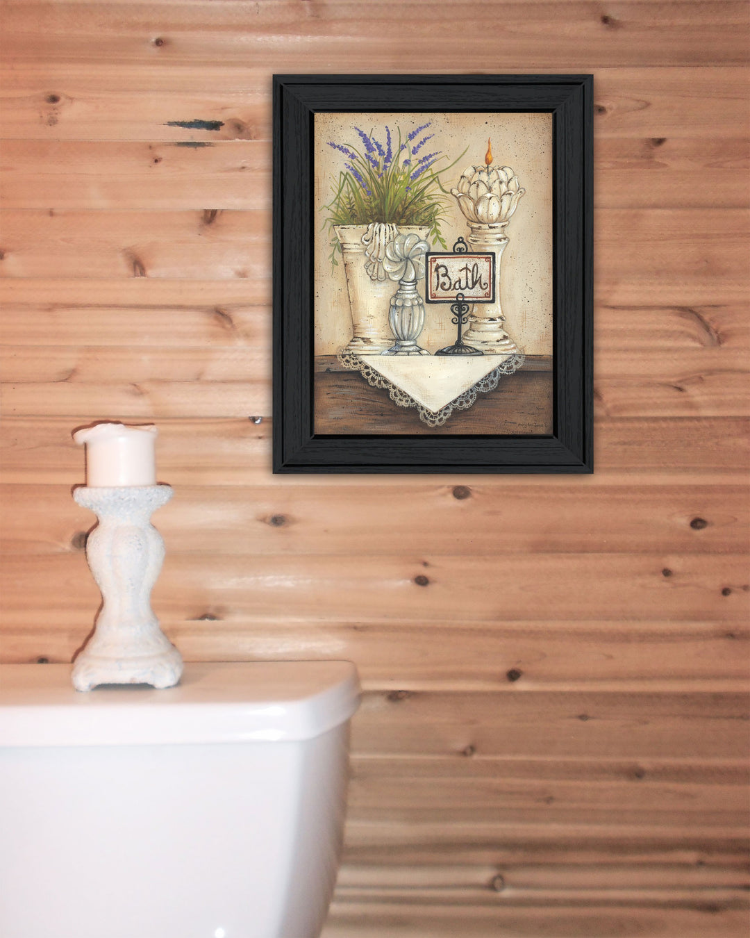 Bath Print 2 Black Framed Print Bathroom Wall Art