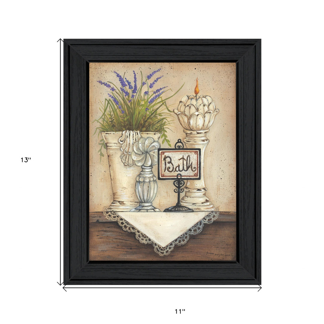 Bath Print 2 Black Framed Print Bathroom Wall Art