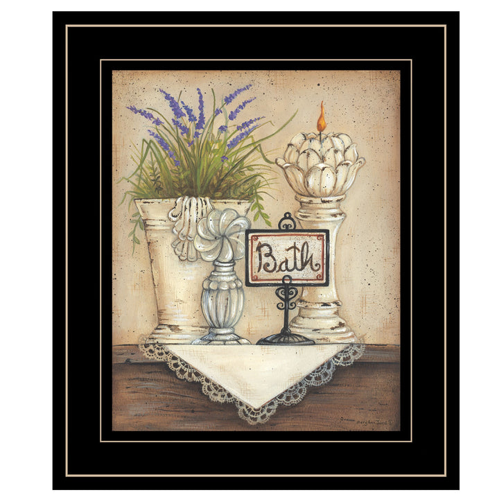 Bath Print 3 Black Framed Print Bathroom Wall Art