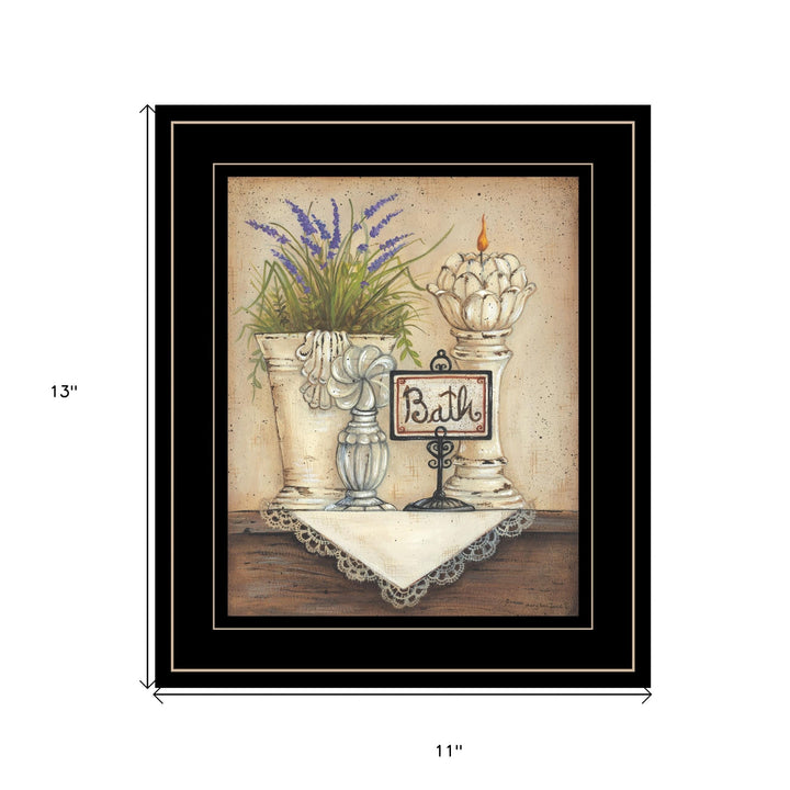 Bath Print 3 Black Framed Print Bathroom Wall Art