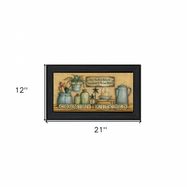 Country Kitchen 6 Black Framed Print Kitchen Wall Art