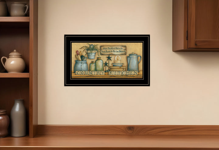 Country Kitchen 7 Black Framed Print Kitchen Wall Art