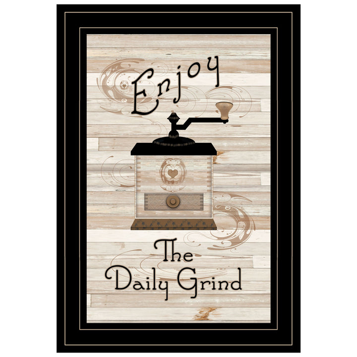 Enjoy the Daily Grind 2 Black Framed Print Kitchen Wall Art