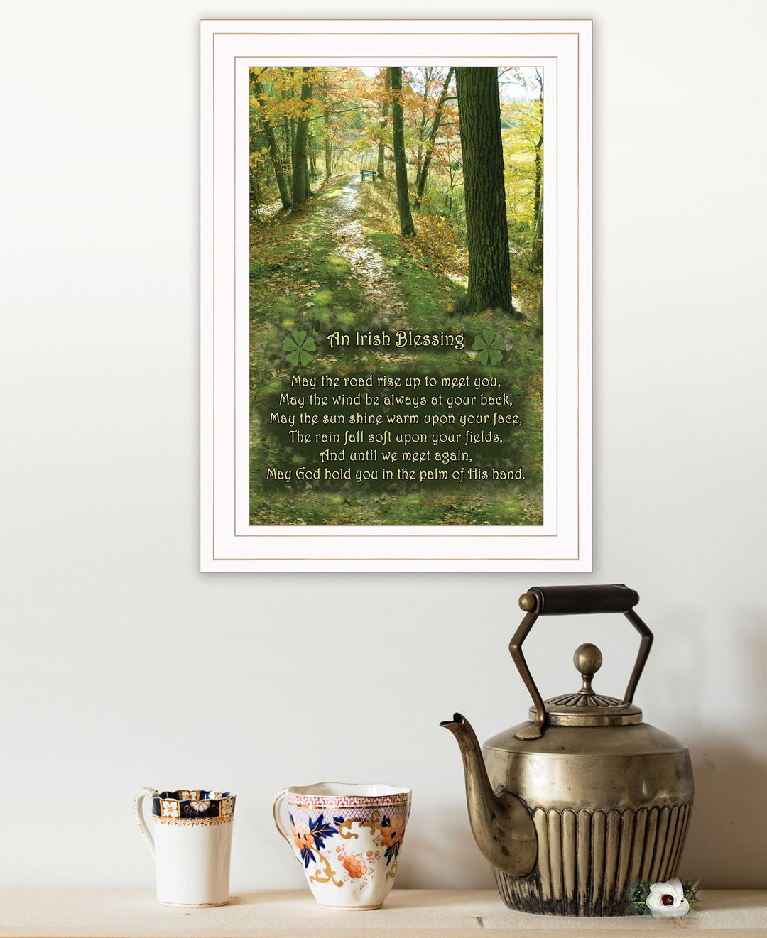 Irish Blessing 1 White Framed Print Wall Art