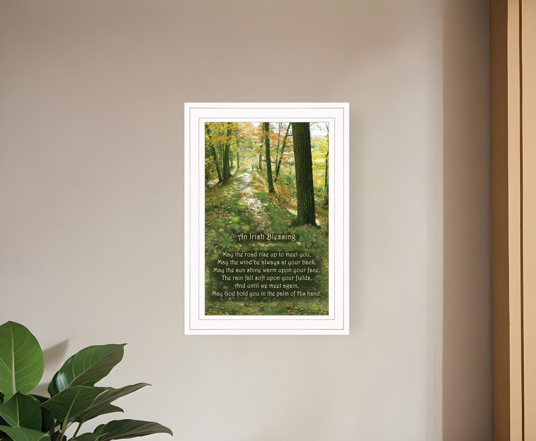 Irish Blessing 1 White Framed Print Wall Art