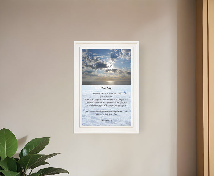 This Day 1 White Framed Print Wall Art