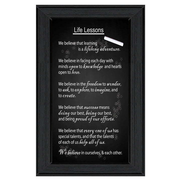 Life Lessons 2 Black Framed Print Wall Art