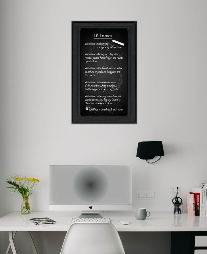 Life Lessons 2 Black Framed Print Wall Art